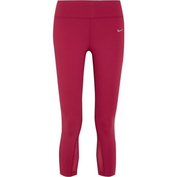 Nike Dri-Fit Crop Epic Cool Raspberry Red Small Drawstring Ventilation Holes - Picture 1 of 8